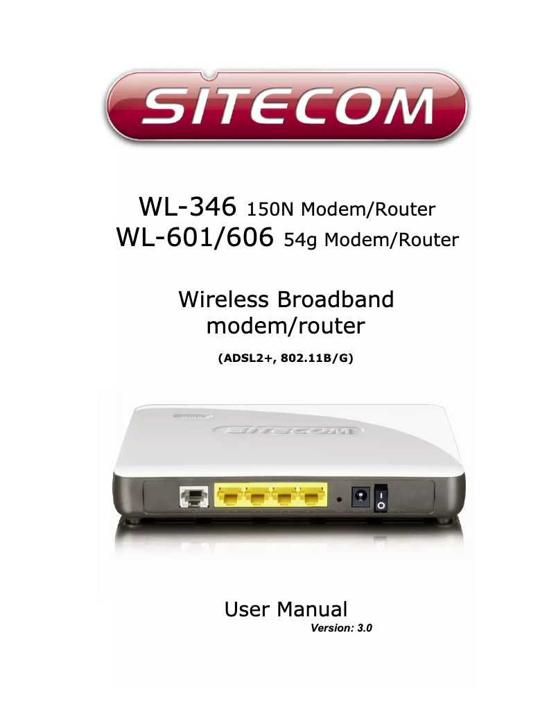 Page n°1 - Manuel utilisateur Sitecom WL-578