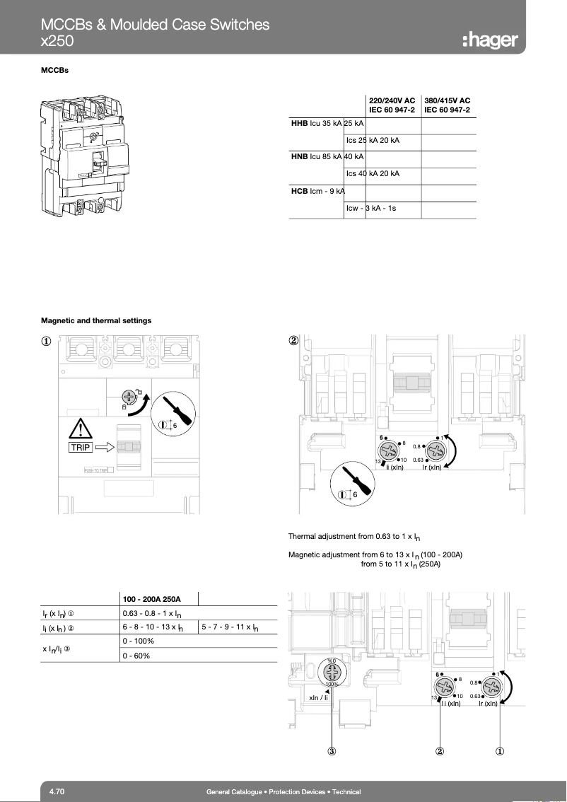 Page n°1 - Fiche technique Hager HNB161U