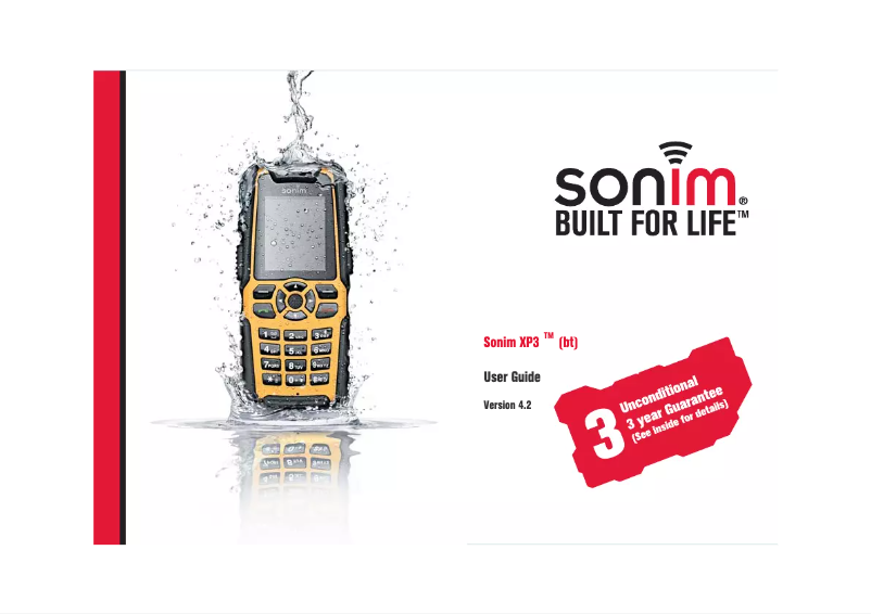 Page 1 de la notice Manuel utilisateur Sonim XP3