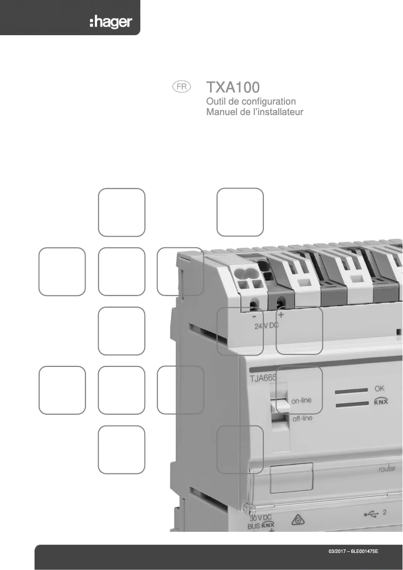 Page n°1 - Manuel utilisateur Hager TXA100
