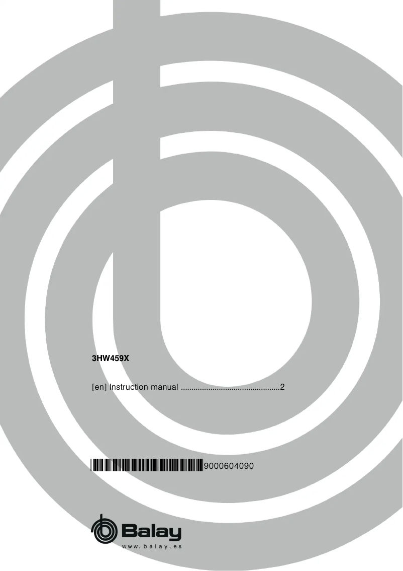 Page 1 de la notice Manuel utilisateur Balay 3HW459X