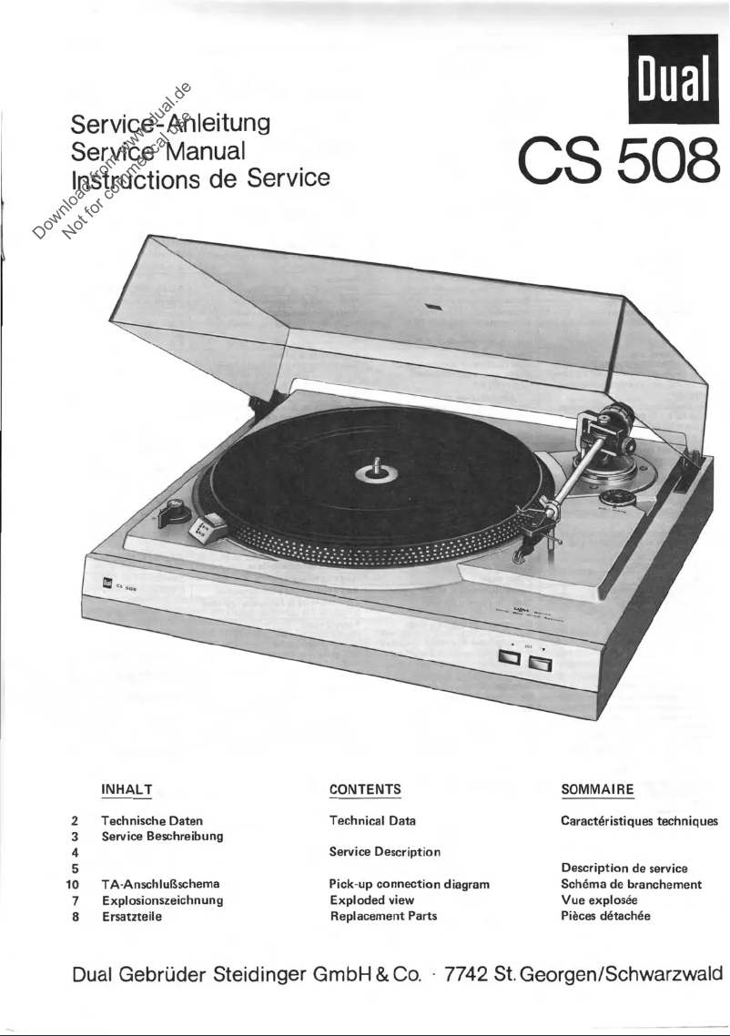 Imagen de la primera página del manual del dispositivo CS 508