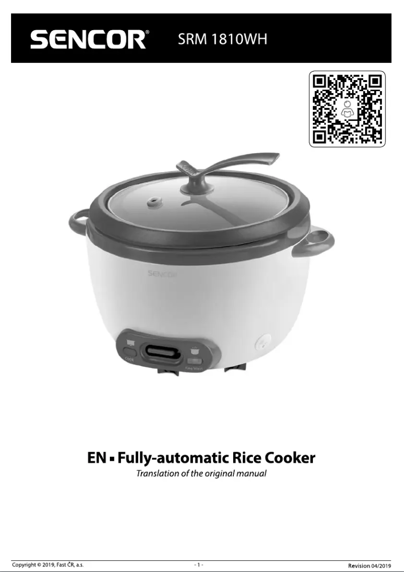 Page 1 of the manual User Manual Sencor SRM 1810WH