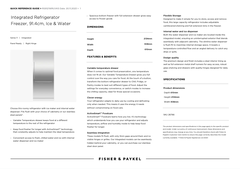 Image de la première page du manuel de l'appareil RS9121WRUVK5