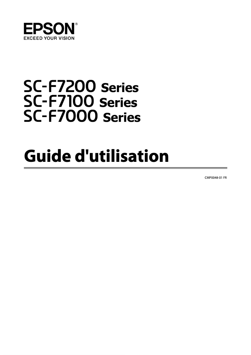 Página 1 del manual Manual de usuario Epson SureColor SC-F7200