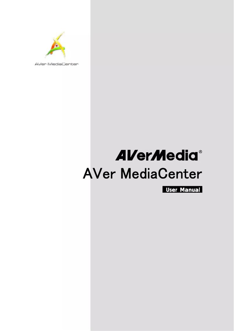 Page 1 de la notice Manuel utilisateur AVerMedia A706R