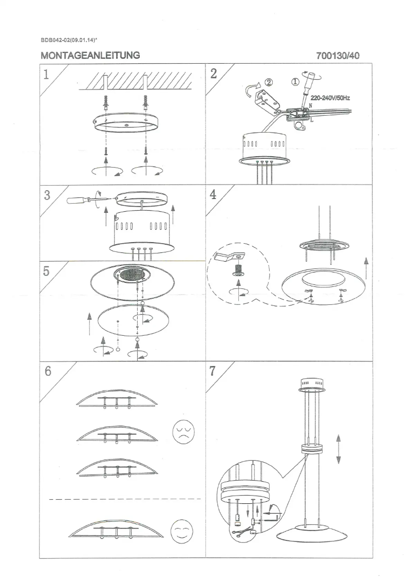 Page 1 de la notice Manuel utilisateur Trio Lighting Elina 325310107