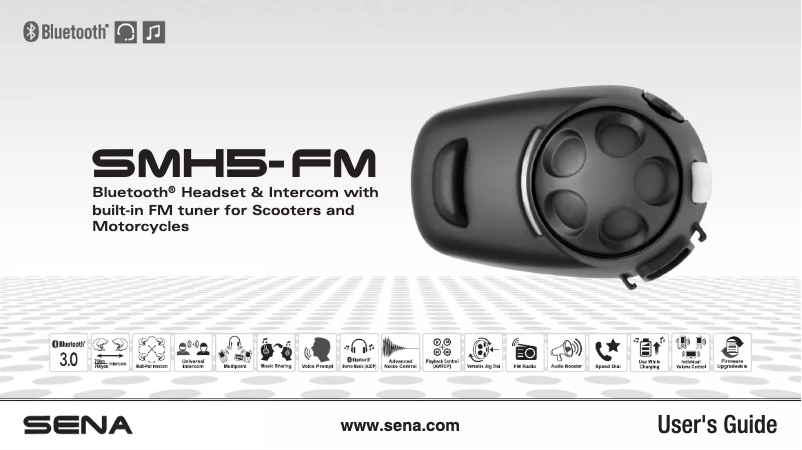 Page 1 de la notice Manuel utilisateur Sena SMH5-FM-UNIV