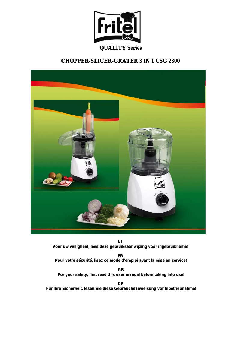 Page 1 de la notice Manuel utilisateur Fritel CSG 2300