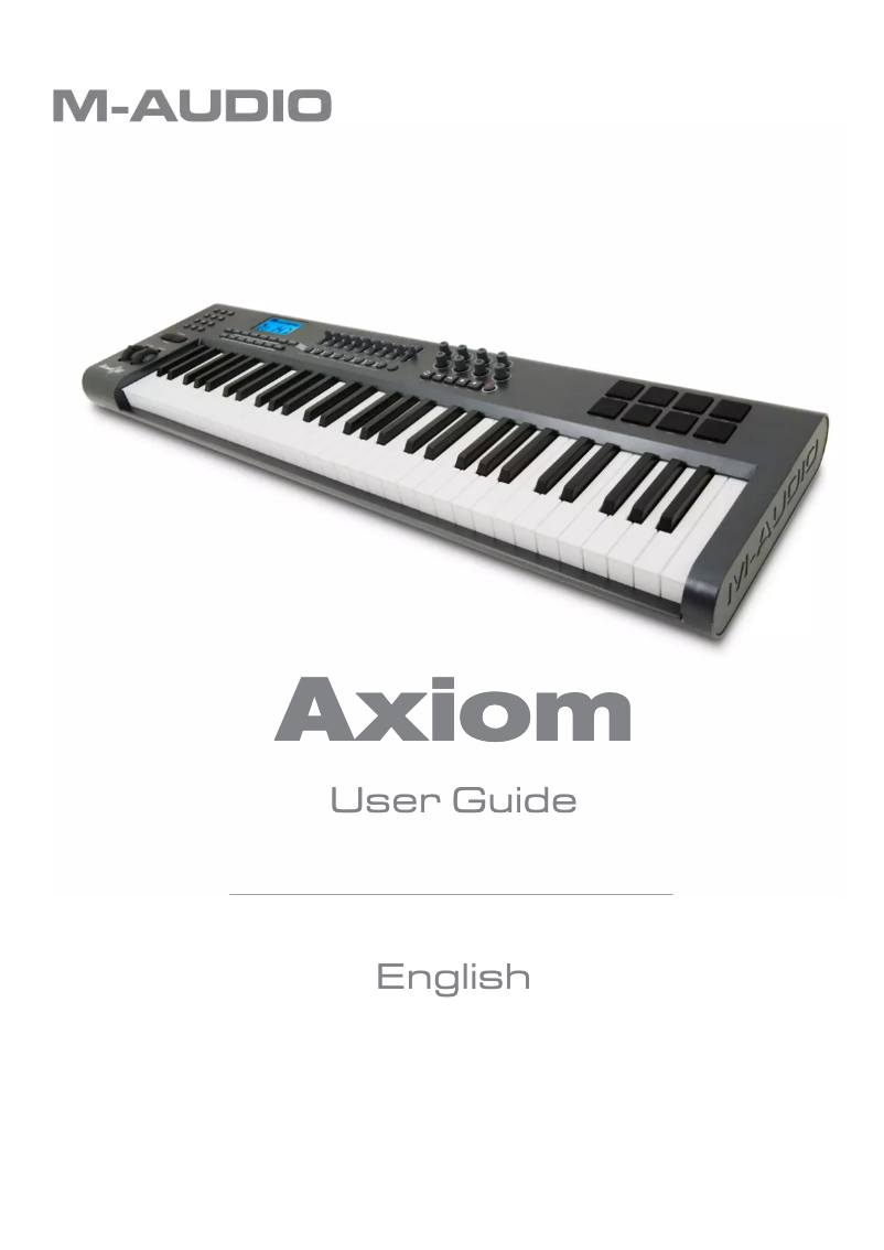 Page n°1 - Manuel utilisateur M-Audio Axiom