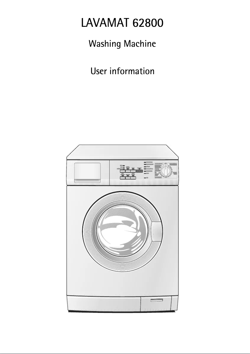 Image de la première page du manuel de l'appareil LAV 62800