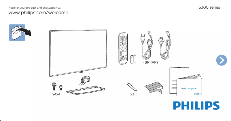 Image de la première page du manuel de l'appareil 40PUG6300