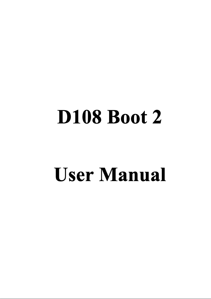 Page 1 de la notice Manuel utilisateur Plum Boot 2