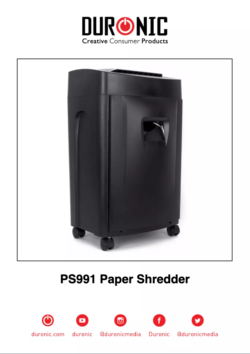 Page 1 de la notice Manuel utilisateur Duronic PS991