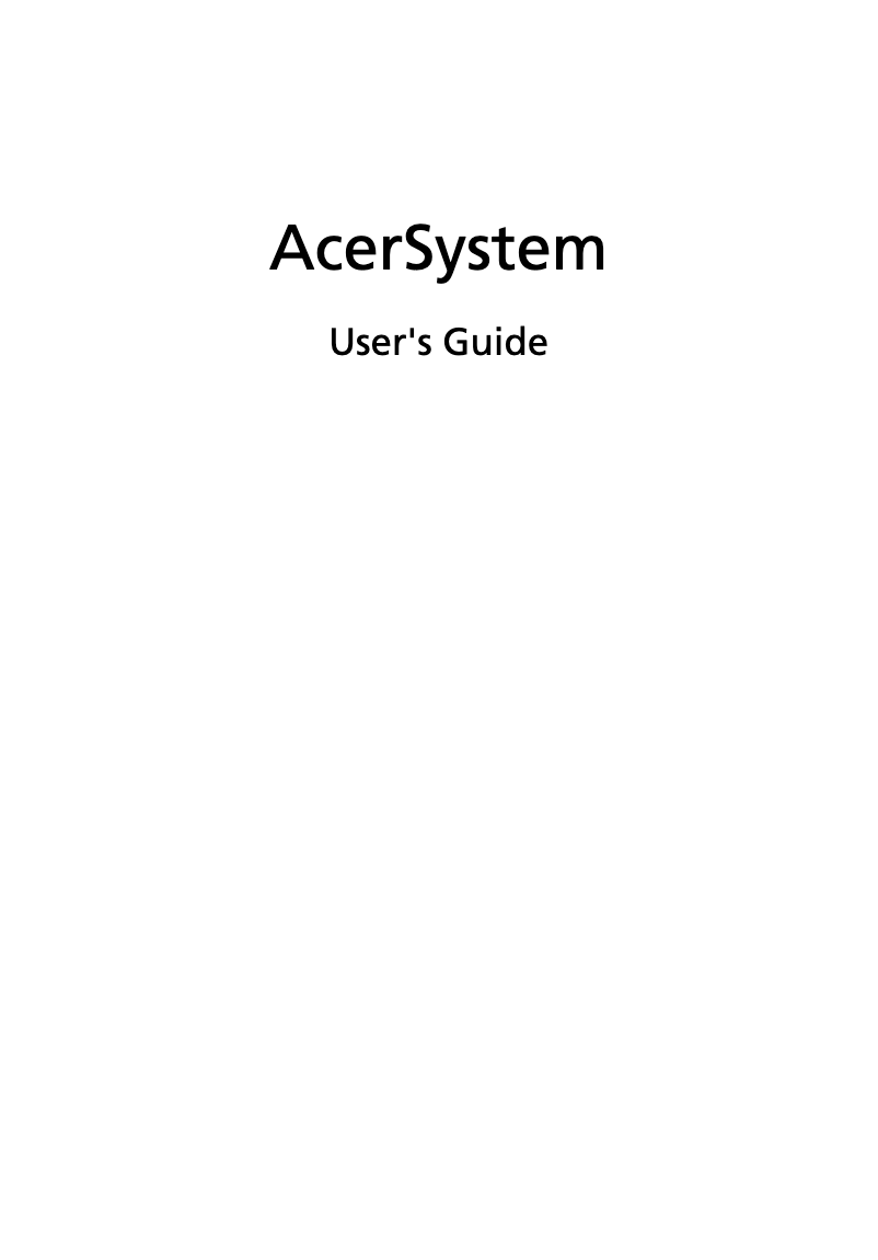 Página 1 del manual Manual de usuario Acer Aspire AX3200