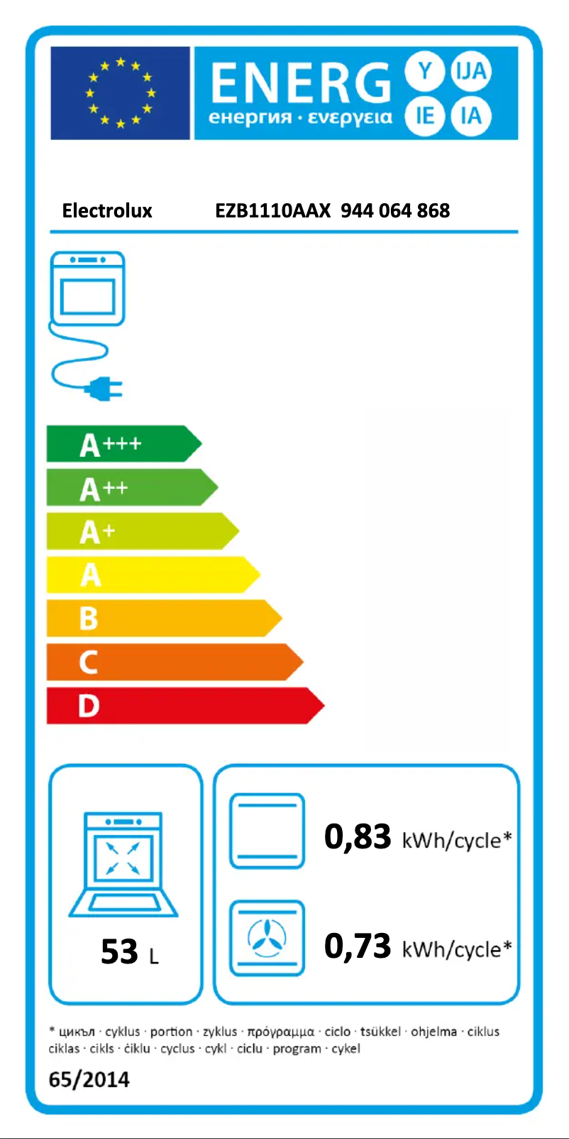 Page 1 de la notice Manuel utilisateur Electrolux EZB1110AAX