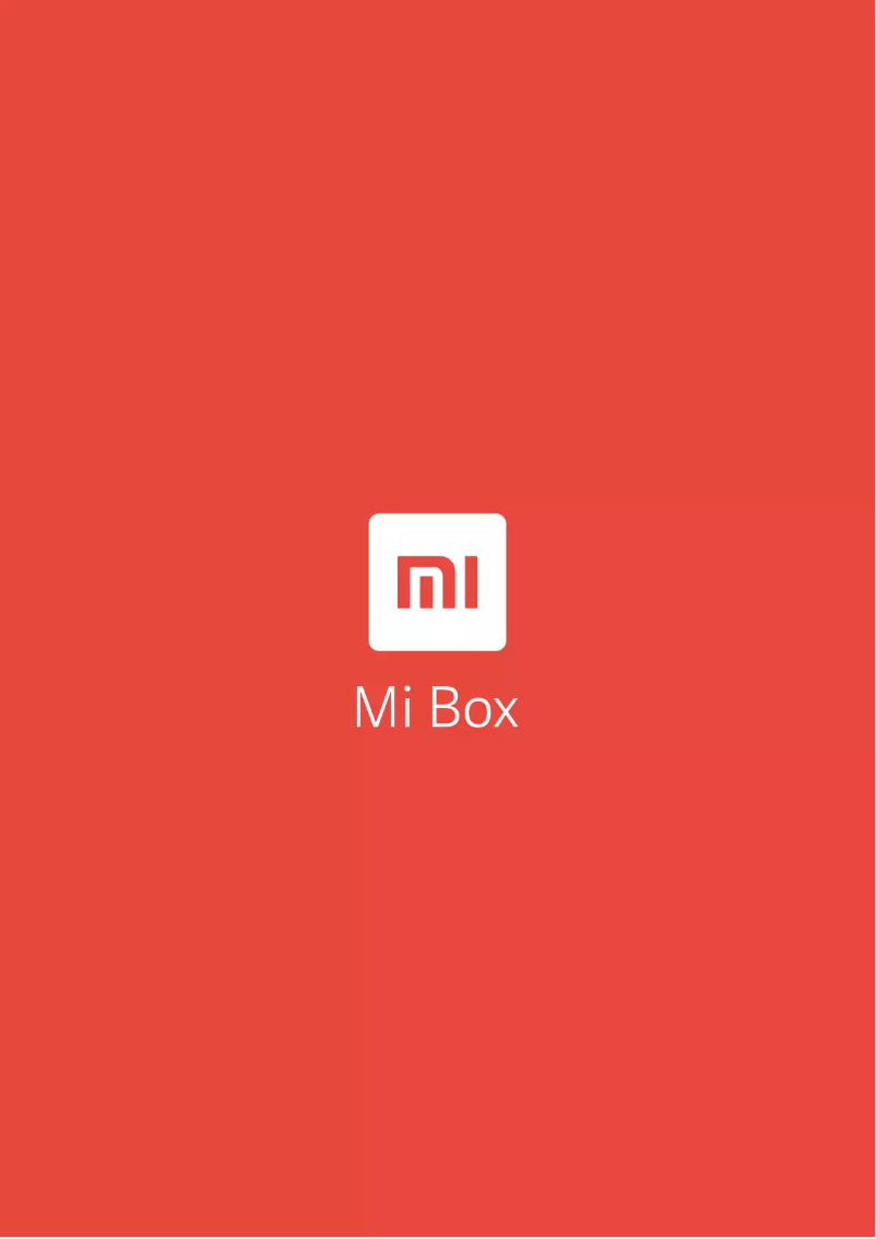 Page 1 de la notice Manuel utilisateur Xiaomi Mi Box