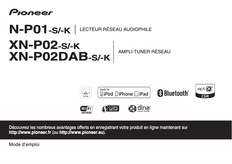 Image de la première page du manuel de l'appareil XN-P02DAB
