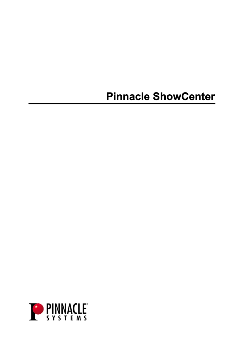 Page n°1 - Manuel utilisateur Avid ShowCenter
