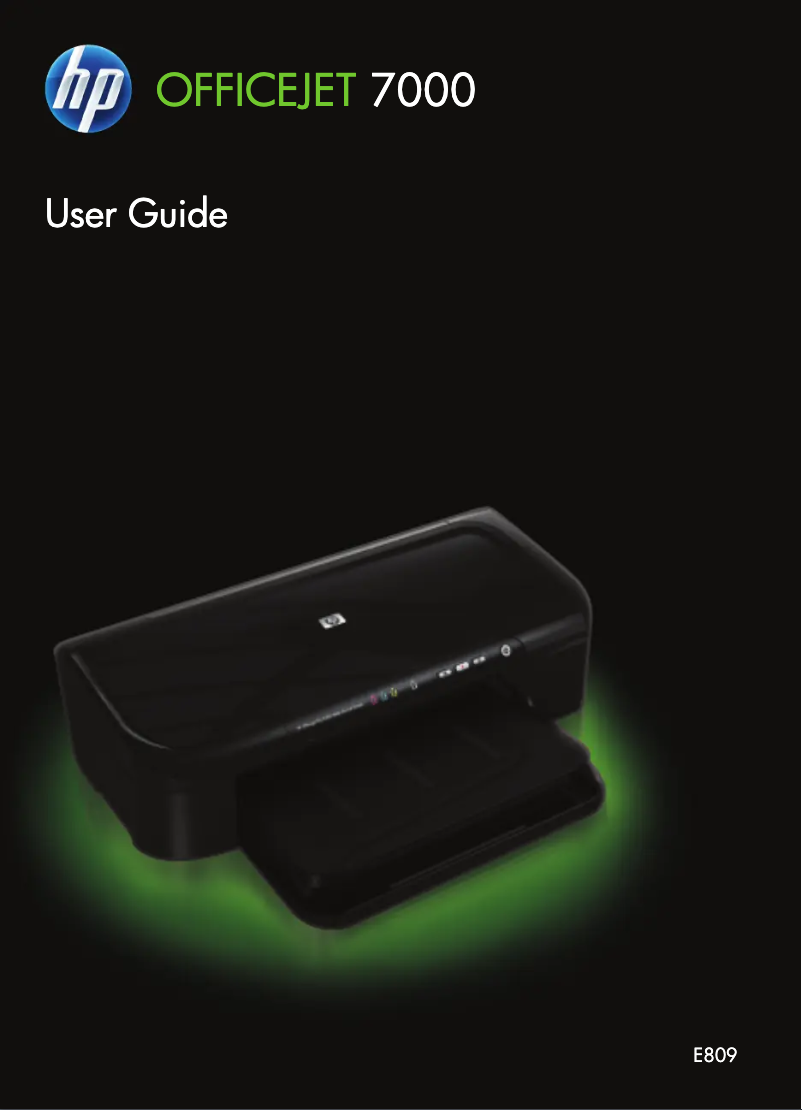 Image de la première page du manuel de l'appareil Officejet E809A