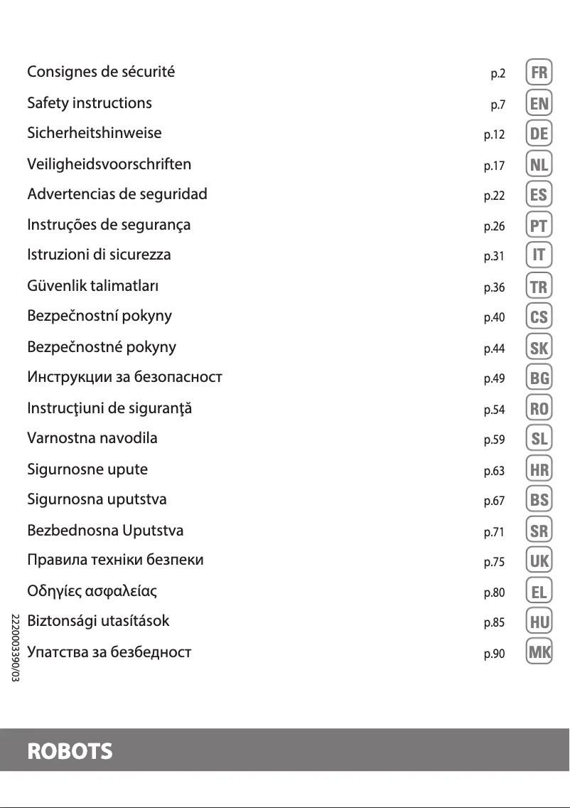 Page 1 de la notice Instructions de sécurité Rowenta Explorer Serie 60 RR7447