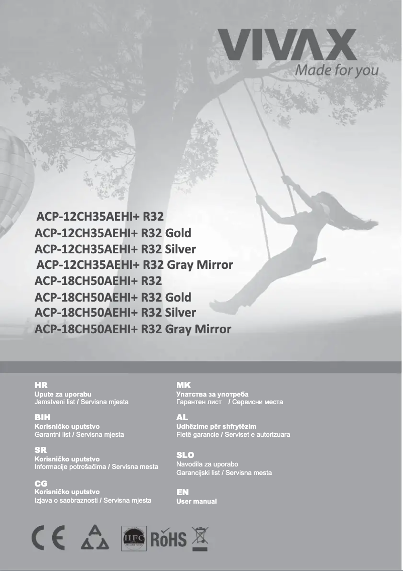 Page n°1 - Fiche technique Vivax ACP-12CH35AEHI+ R32