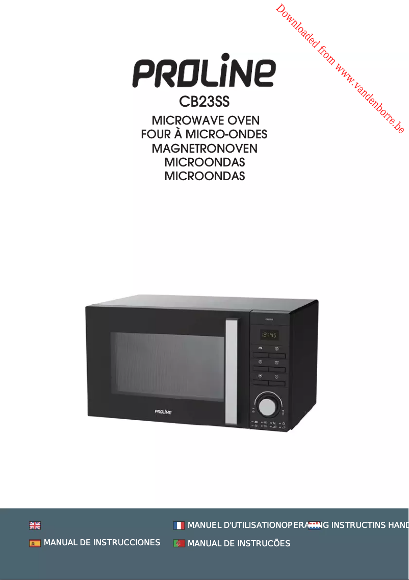 Page n°1 - Manuel utilisateur Proline CB23SS