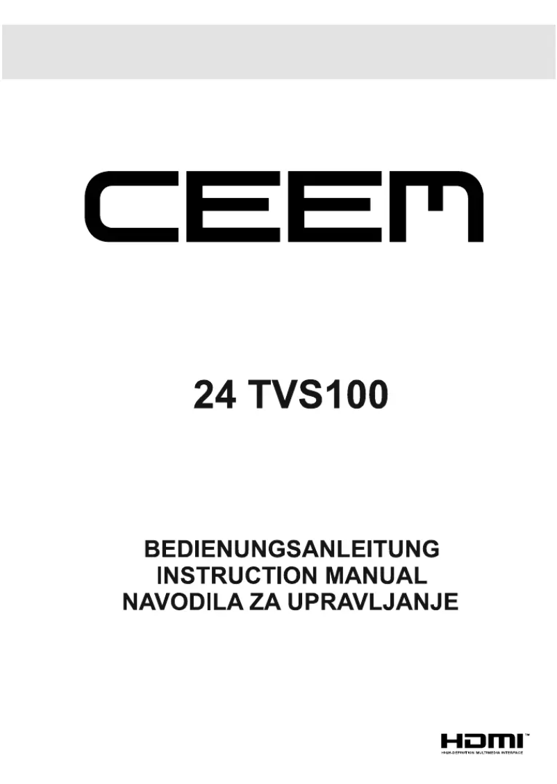 Page n°1 - Manuel utilisateur CEEM 24 TVS100