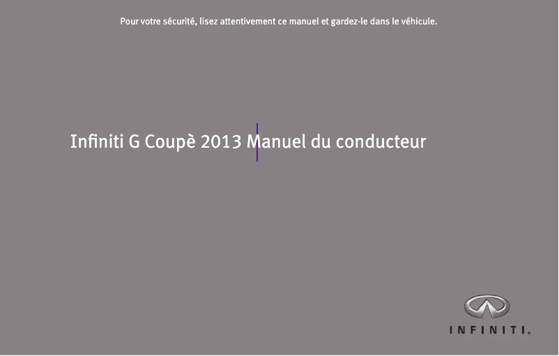 Image de la première page du manuel de l'appareil G Coupe (2013)