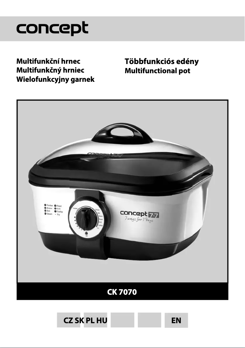 Page n°1 - Manuel utilisateur Concept CK7070