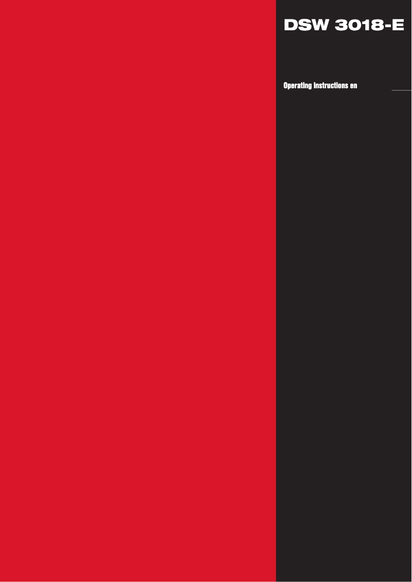 Page n°1 - Manuel utilisateur Hilti DSW 3018-E