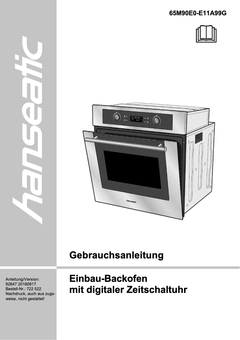 Página 1 del manual Manual de usuario Hanseatic 65M90E0-E11A99G