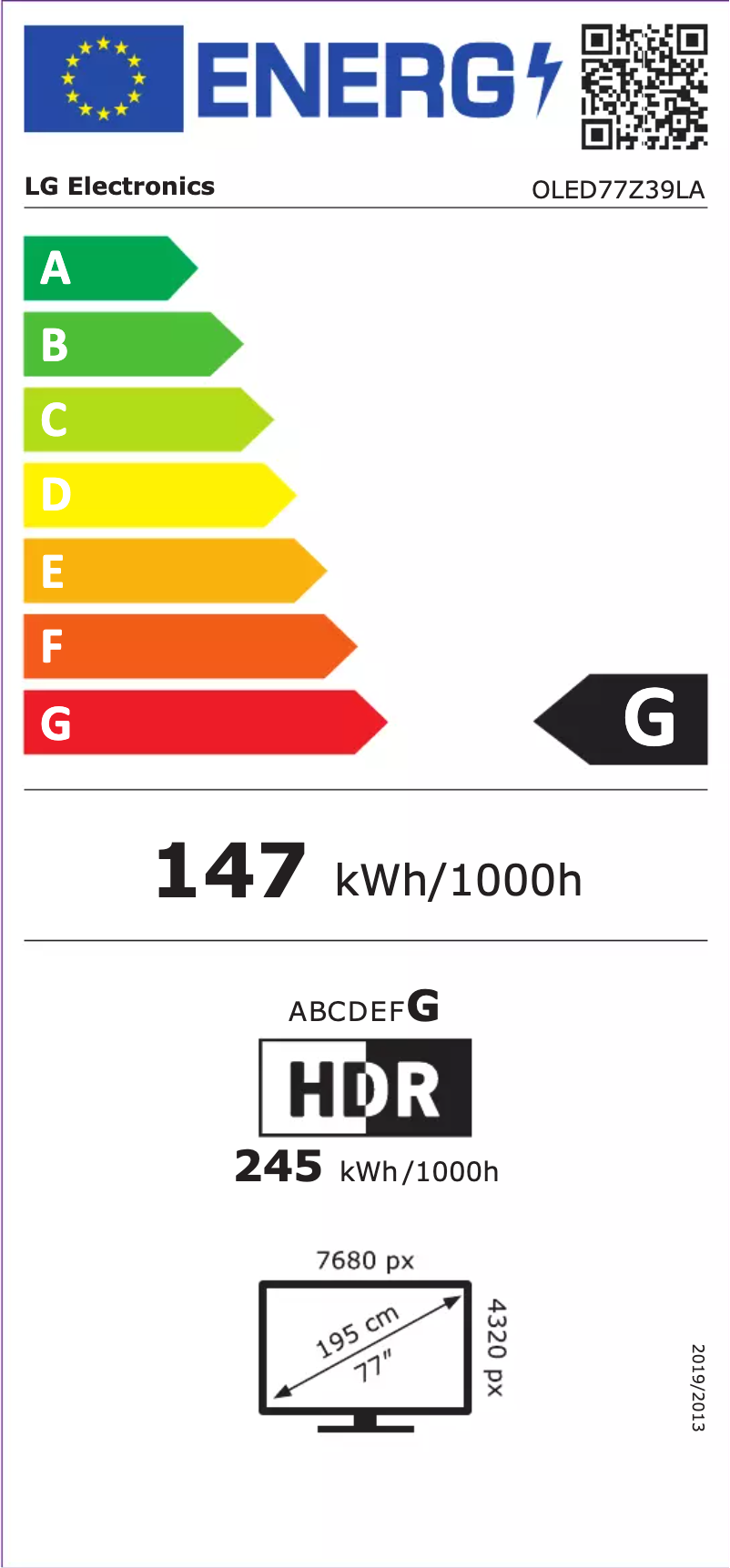 Image de la première page du manuel de l'appareil OLED77Z39LA
