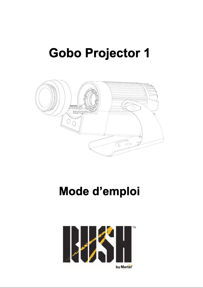 Image de la première page du manuel de l'appareil RUSH Gobo Projector 1