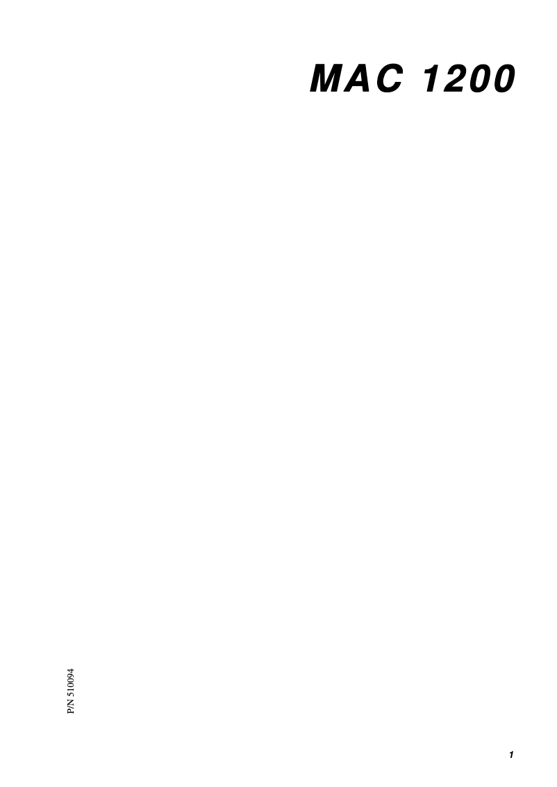 Page 1 de la notice Manuel utilisateur Martin MAC 1200