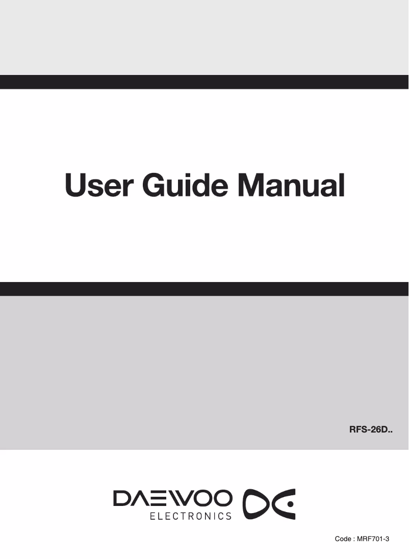 Page 1 de la notice Manuel utilisateur Daewoo MRFS-26D2TI