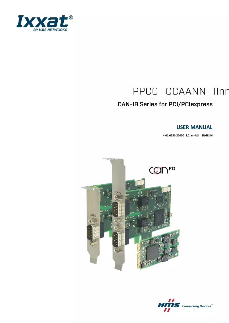 Image de la première page du manuel de l'appareil CAN-IB600/PCIe