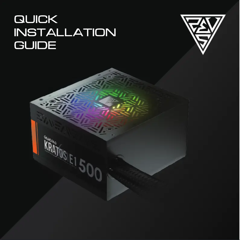 Page 1 de la notice Manuel utilisateur Gamdias Kratos E1-500