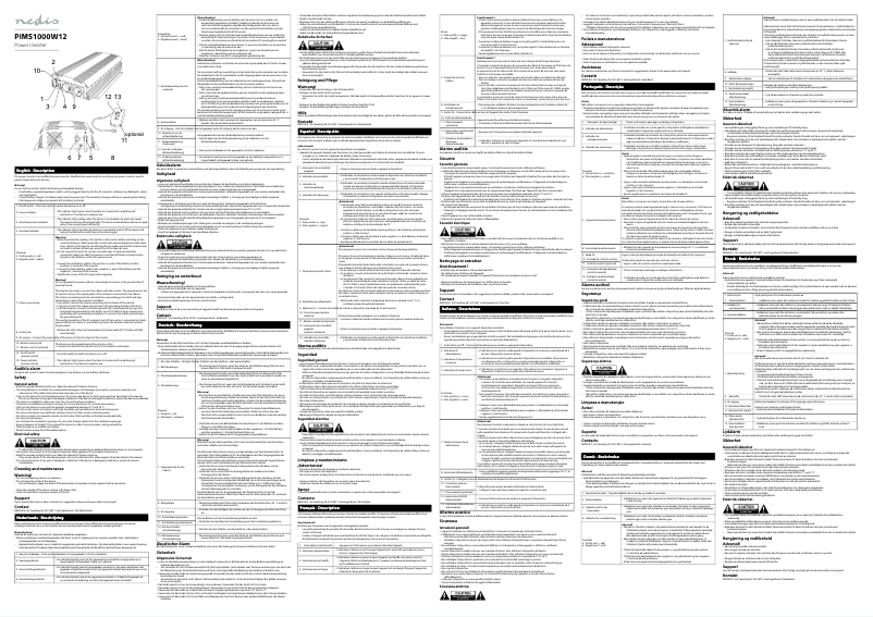 Page n°1 - Manuel utilisateur Nedis PIMS1000W12