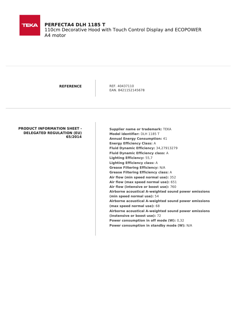 Page n°1 - Manuel utilisateur Teka DLH 985 T