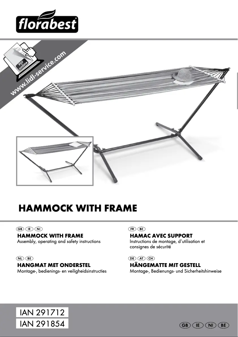 Page n°1 - Manuel utilisateur Florabest IAN 291854