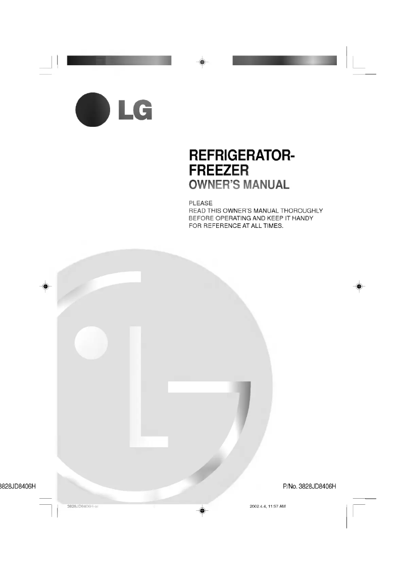 Page 1 de la notice Manuel utilisateur LG GR-702ATP