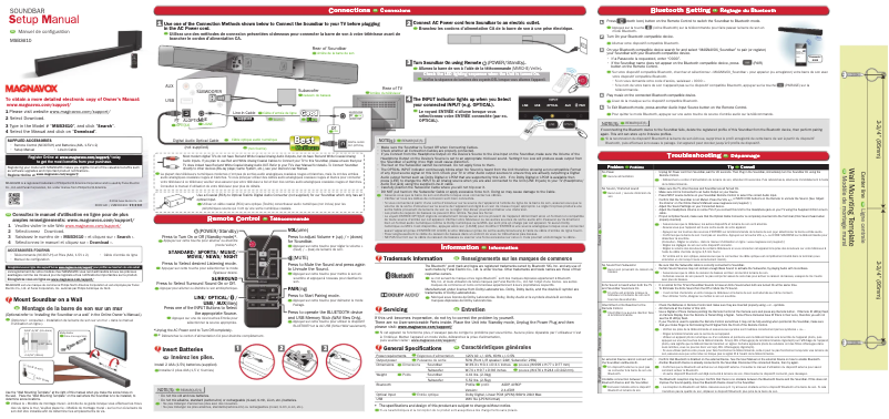 Page n°1 - Manuel utilisateur Magnavox MSB3610
