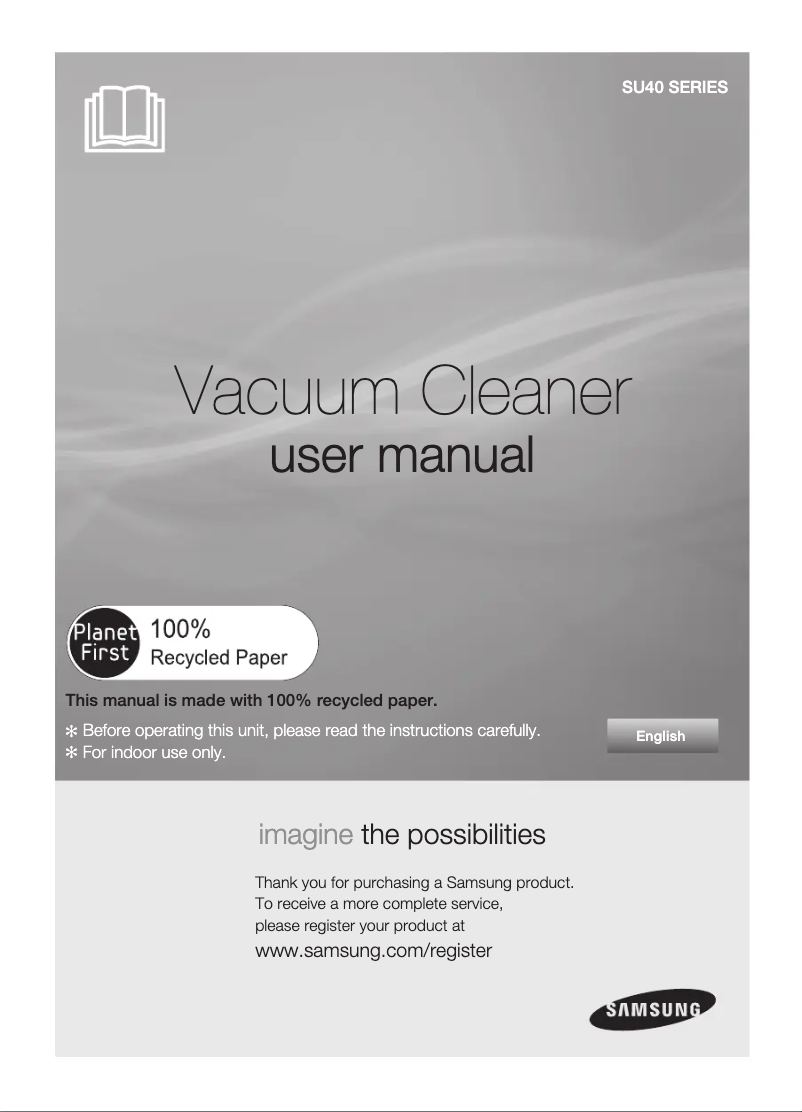 Page n°1 - Manuel utilisateur Samsung SU4060