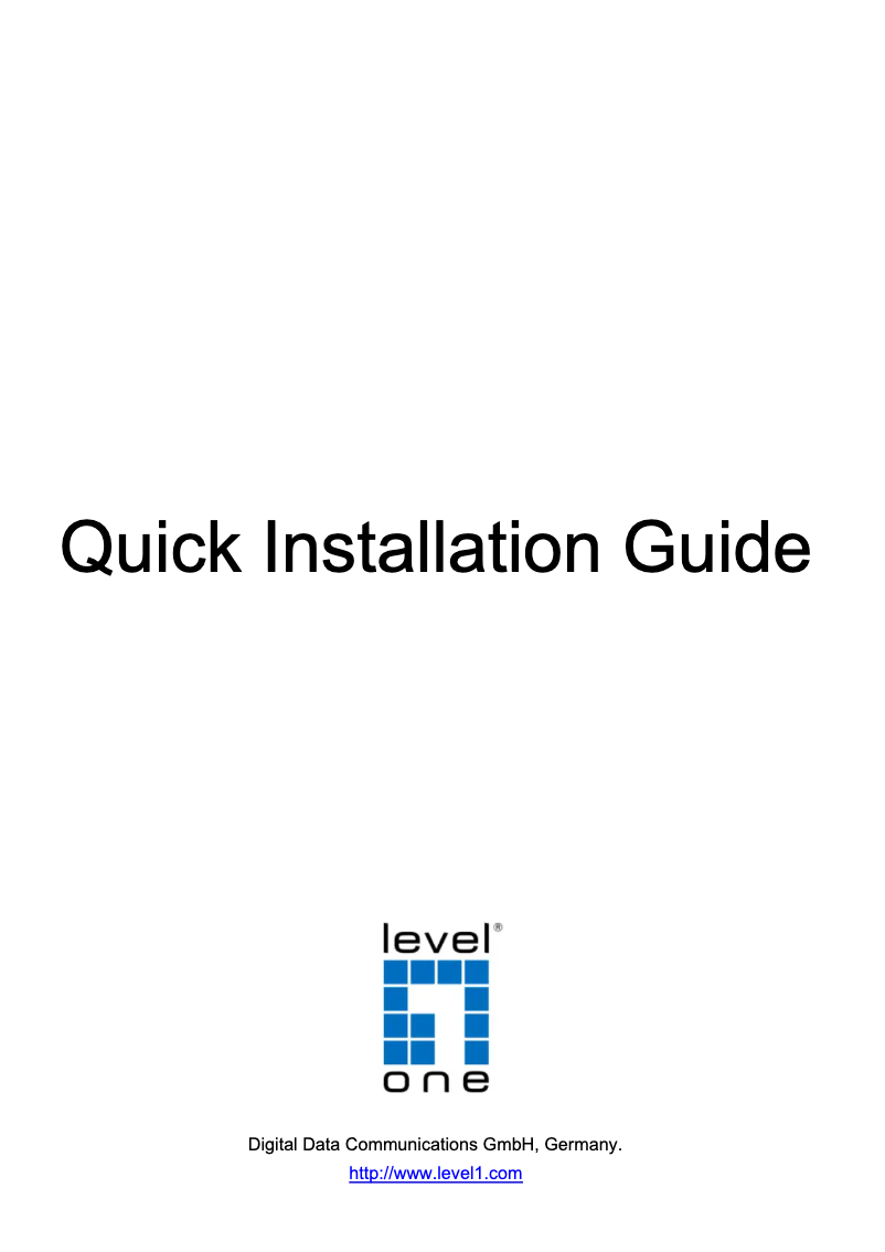 Página 1 del manual Ficha técnica LevelOne GTP-2871