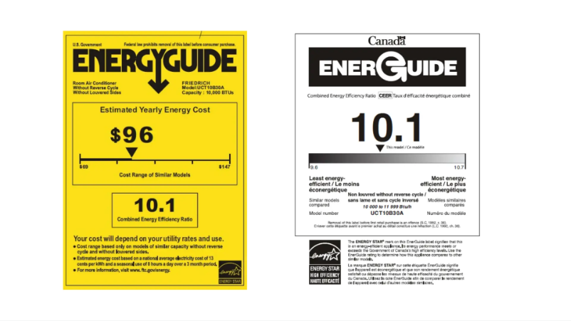 Page n°1 - Label énergétique Friedrich Uni-Fit UCT10B30A