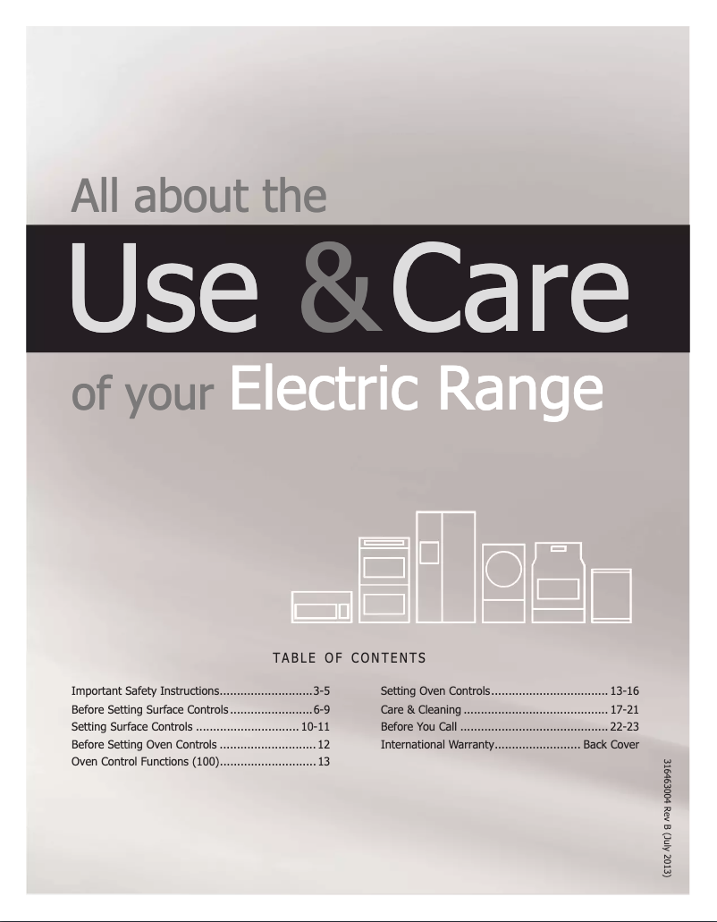 Page 1 de la notice Manuel utilisateur White-Westinghouse MFF3026RS
