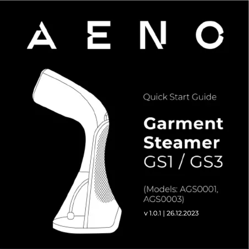 Page 1 de la notice Guide de démarrage rapide AENO GS1