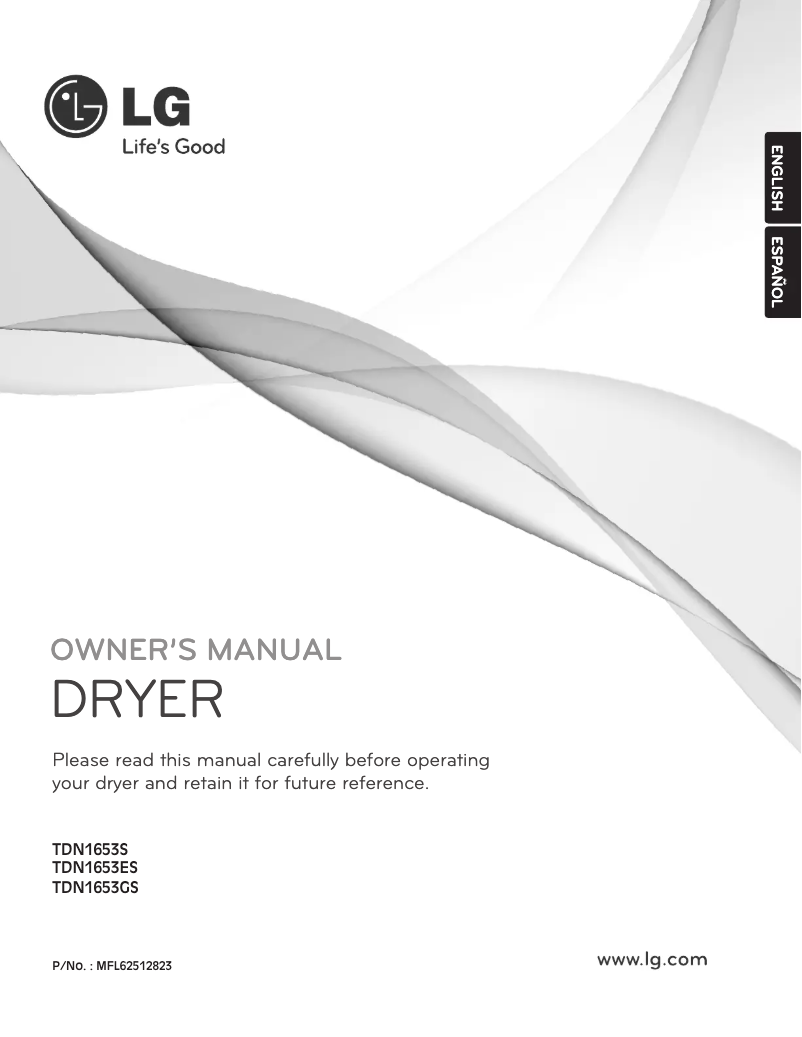 Page 1 de la notice Manuel utilisateur LG TDN1653ES