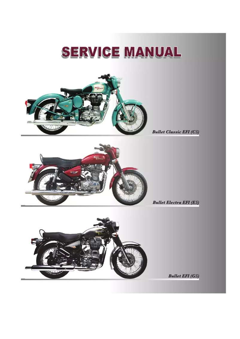 Image de la première page du manuel de l'appareil Bullet Classic C5 EFI